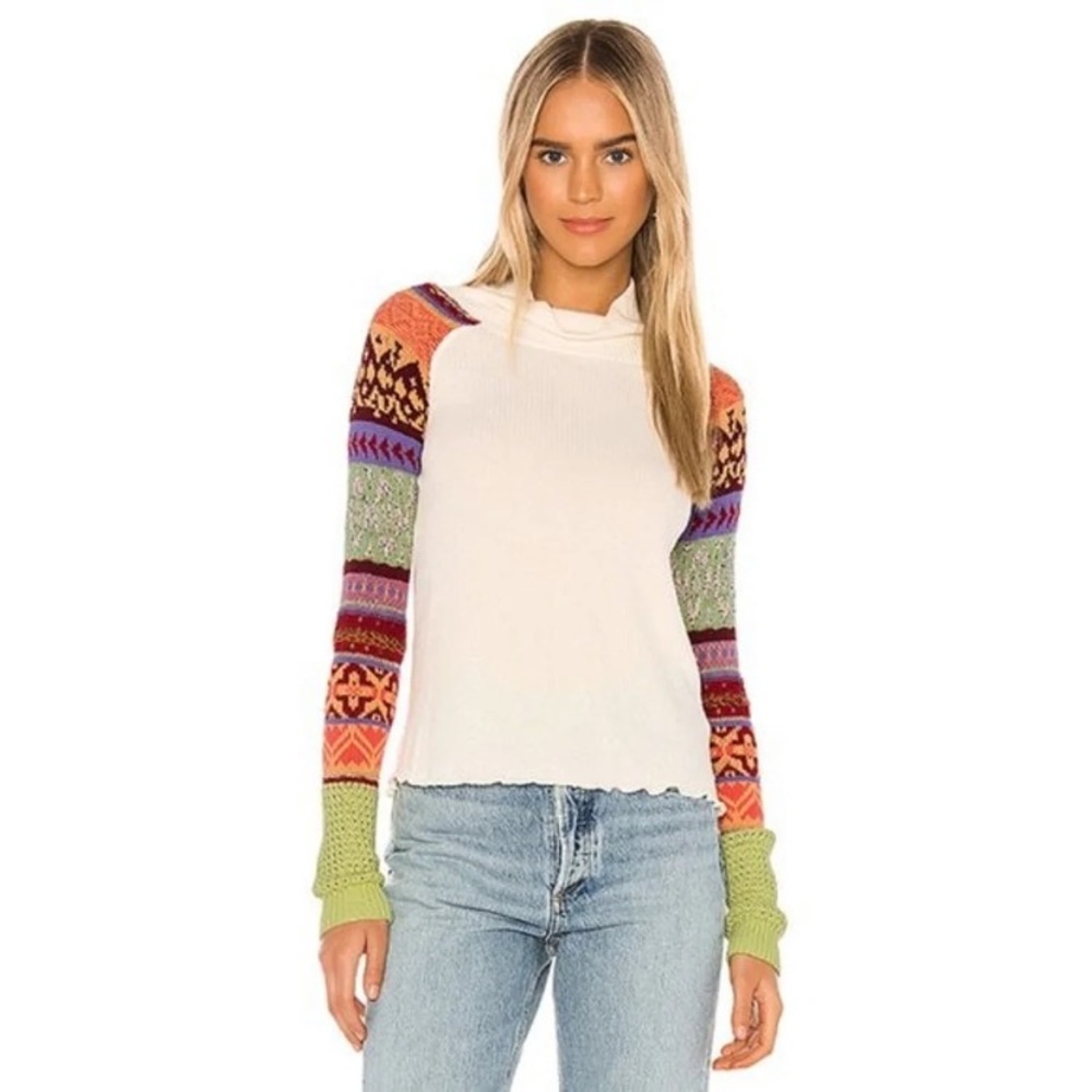 NWT - Free people Prism Sweater in Ivory size Large